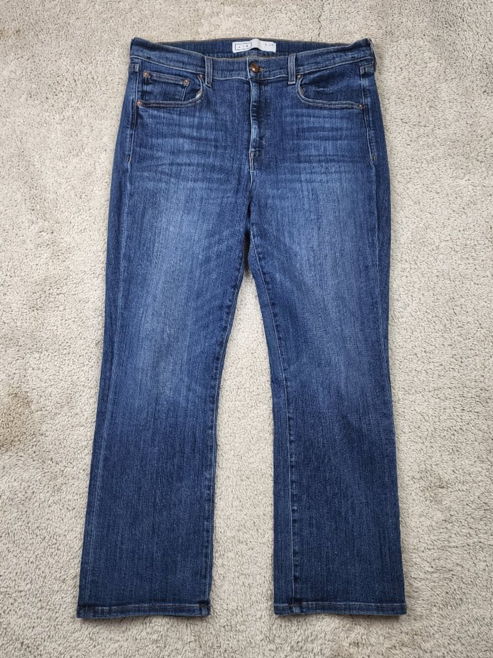 AYR The Pop Straight Leg Jeans Wash Blue Denim W 34 x 27 USA Los Angeles